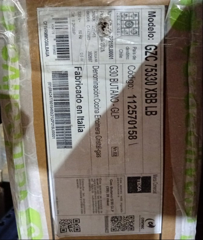 Cocina Encimera a Gas Teka GZC75330 XBB LB 5 Quemadores con Cristal Templado