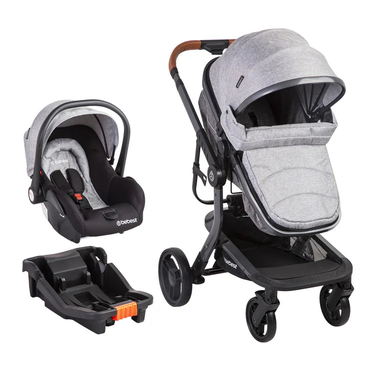 Coche + Silla Bebesit Travel System Taurus 5559 Gris