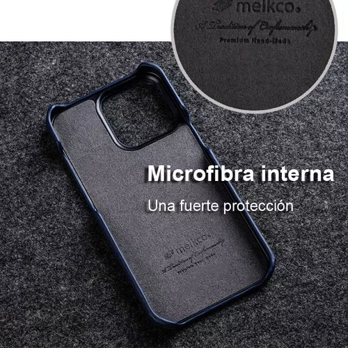 Funda De Cuero Genuino Melkco Iphone 15 Pro max / 14 plus Roxo Violeta