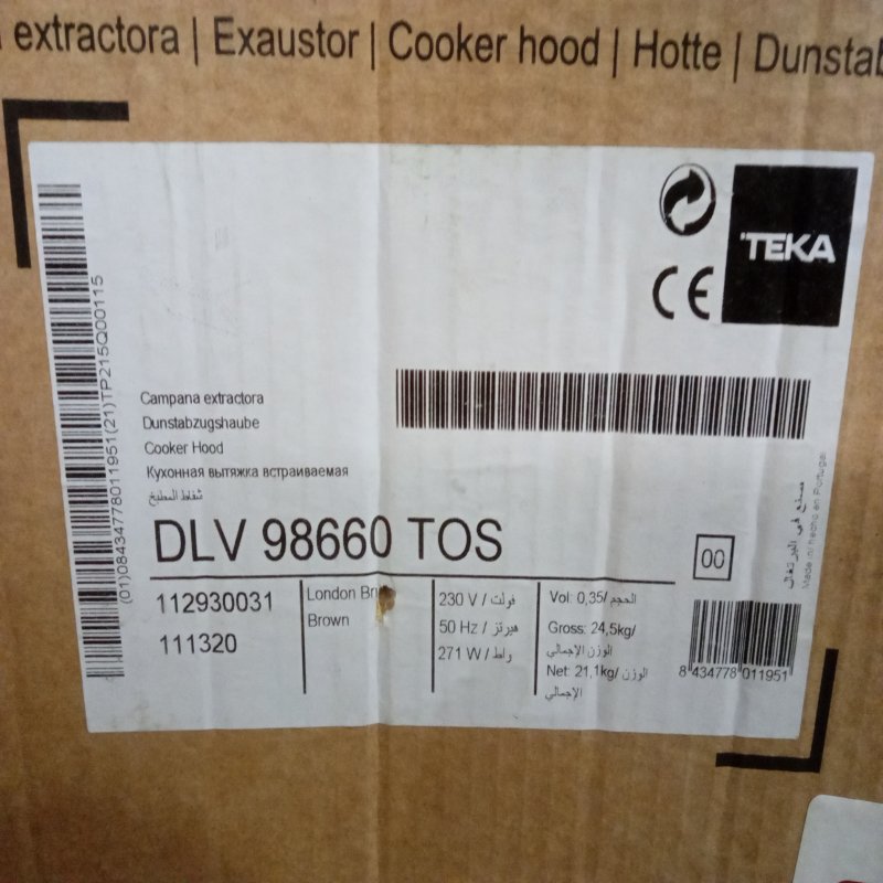 Campana Extractora Teka DLV 98660 Tos 90 cm Integrable Brown