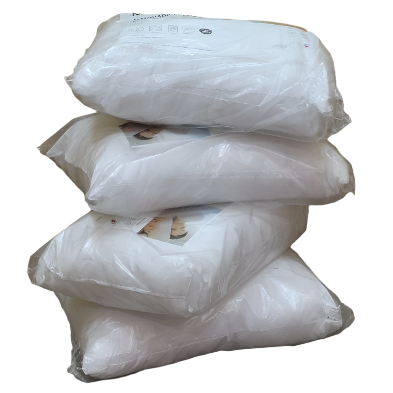 Set 4 Almohadas Mashini 144 Hilos Blanco 50x70cm