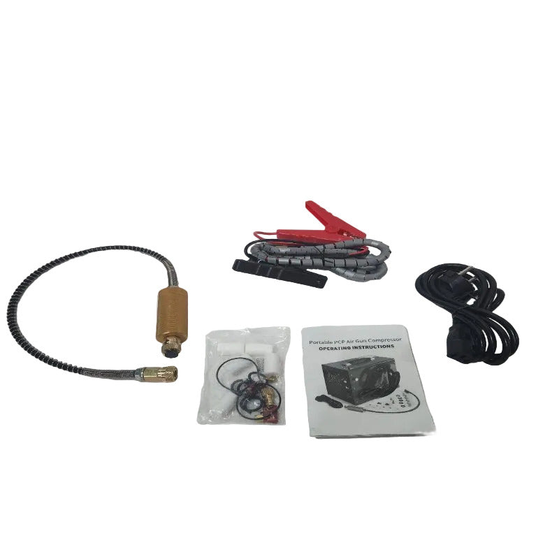 Compresor de aire PCP portátil Tuxing 4500 PSI 12V, Negro