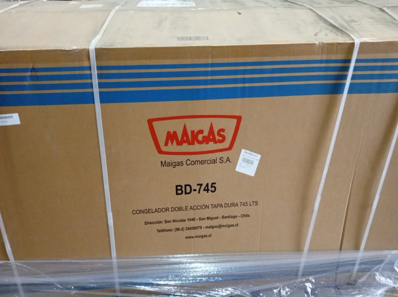 Congelador Industrial Maigas BD-745 745 Litros Doble Acción Tapa Dura, Blanco