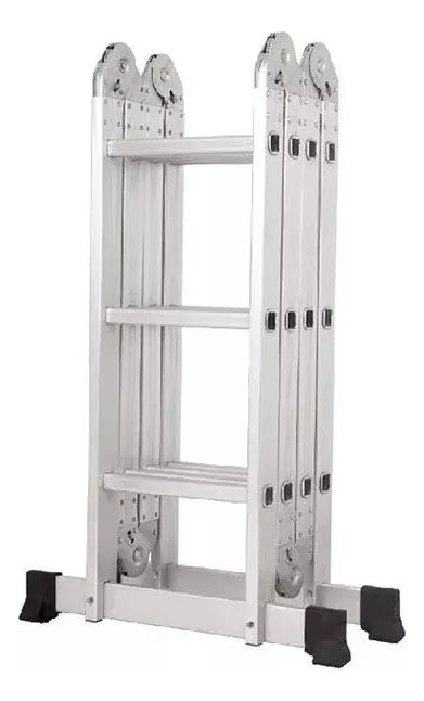 Escalera Plegable Multifuncional 12 Peldaños 4x3 Uzafix Gris 150kg