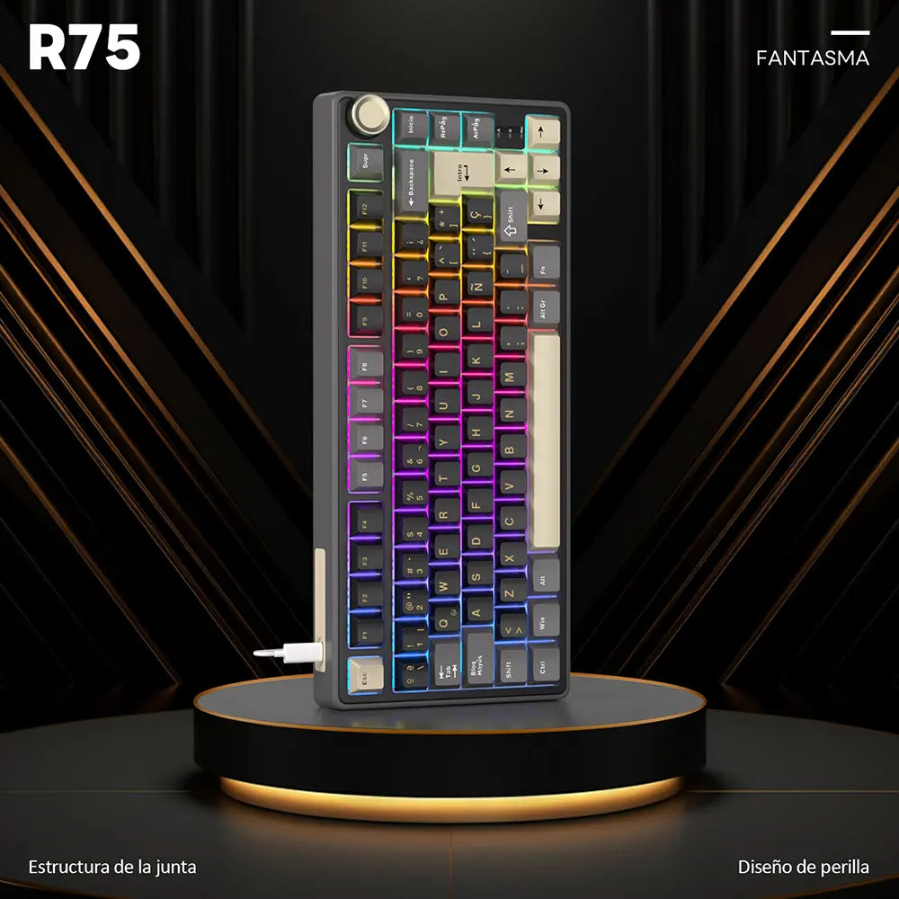 Teclado Mecánico RK Royal Kludge R75, Negro