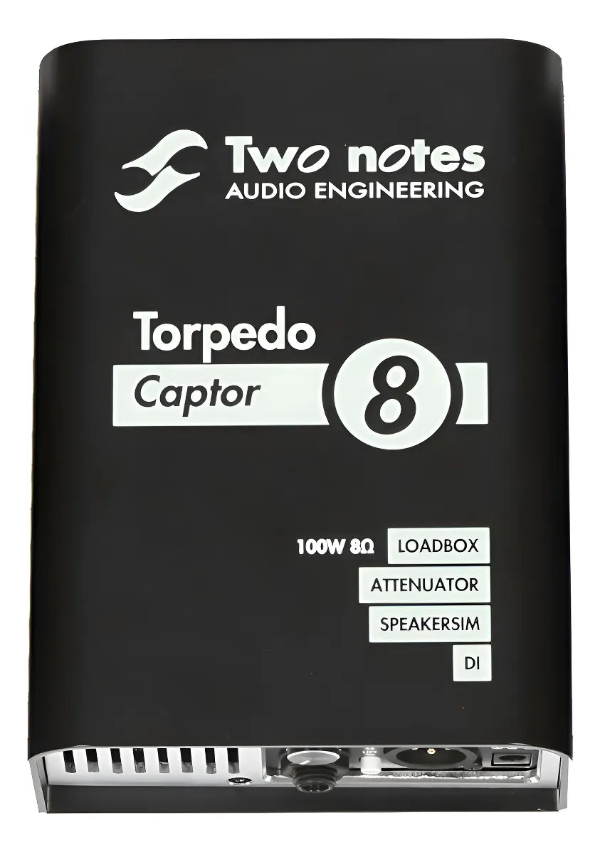 Amplificador Atenuador Y Caja Di Two Notes Torpedo Captor 8 Negro