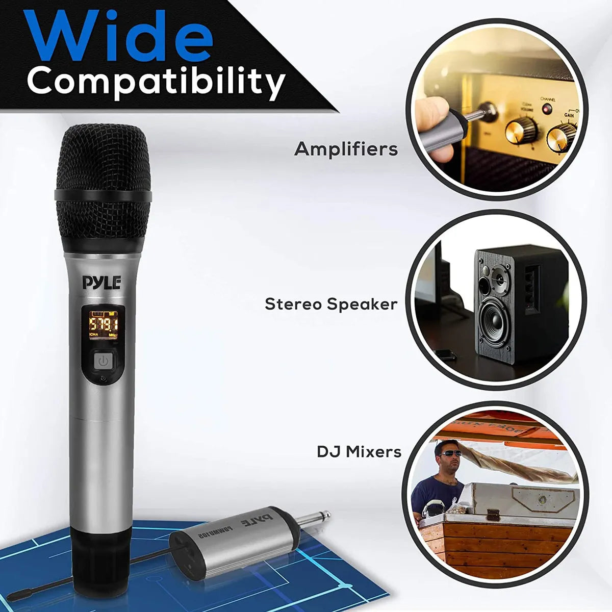 Sistema De Micrófono Inalámbrico Pyle Pdwmu105