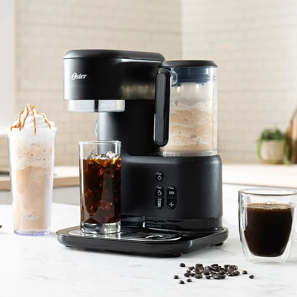 Cafetera para Frappé Oster con Licuadora 3 en 1 BVSTDC03B – 650 ml, 220V
