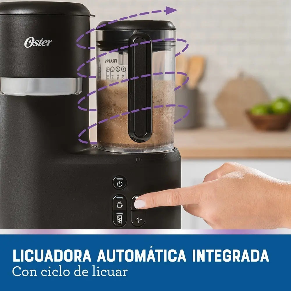 Cafetera para Frappé Oster con Licuadora 3 en 1 BVSTDC03B – 650 ml, 220V