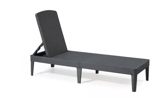 Reposera Reclinable Keter Jaipur Grafito Plastico 187.5x58x29cm