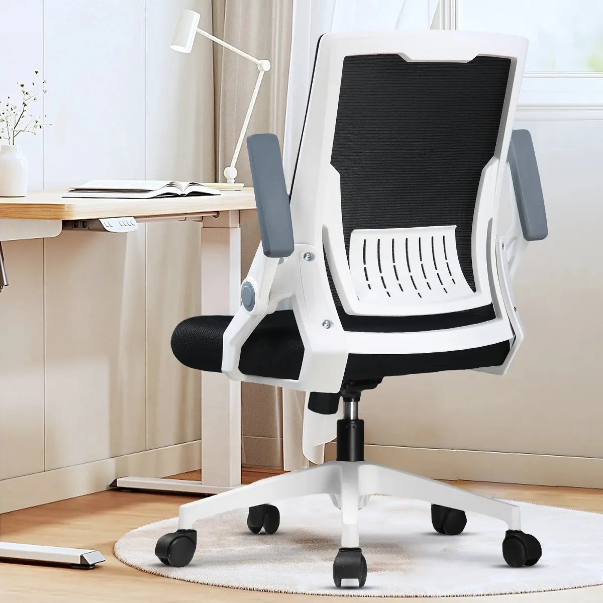 Silla Escritorio Ergonomica Vidita Rbcl24110601 Blanco -Negro