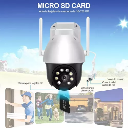 Camara Ip De Seguridad De Exterior Generico 2K Wifi Foco Camara 3Mp Q811 Blanco