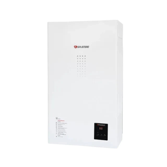 Calefon Digital Splendid STNT 16 Blanco 16 Litros Gas Licuado Tiro Natural