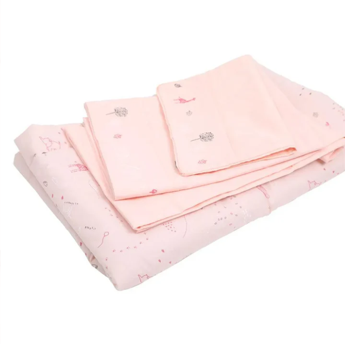 Set De Cuna Infanti Playard Rosado Xxx