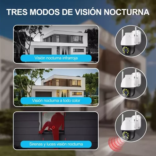 Camara Ip De Seguridad De Exterior Generico 2K Wifi Foco Camara 3Mp Q811 Blanco