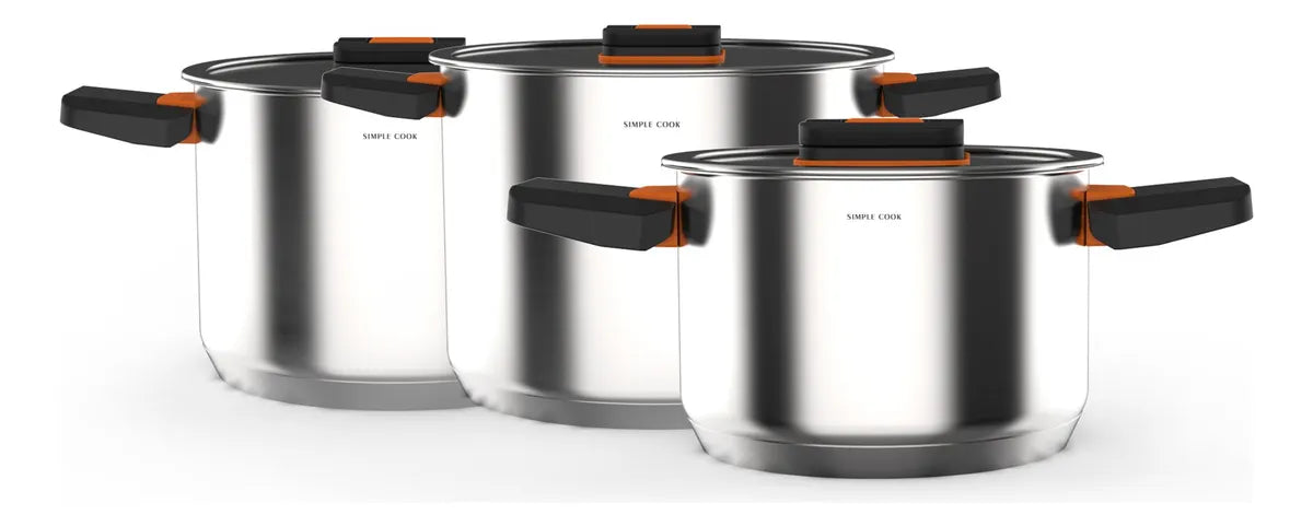 Bateria 6 Piezas Simple Cook Kitchen Center Lyon Metal