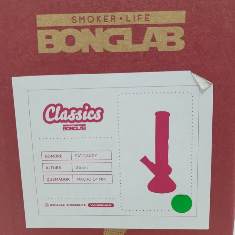 Bong Bonglab Fat Candy Verde 26 Cm