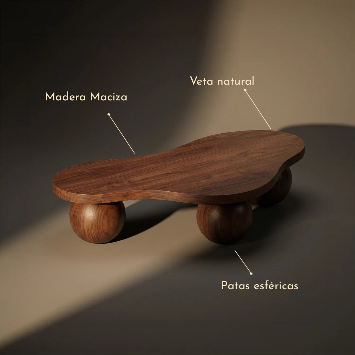 Mesa de Centro Nube Sphere de Madera Santu Home & Deco