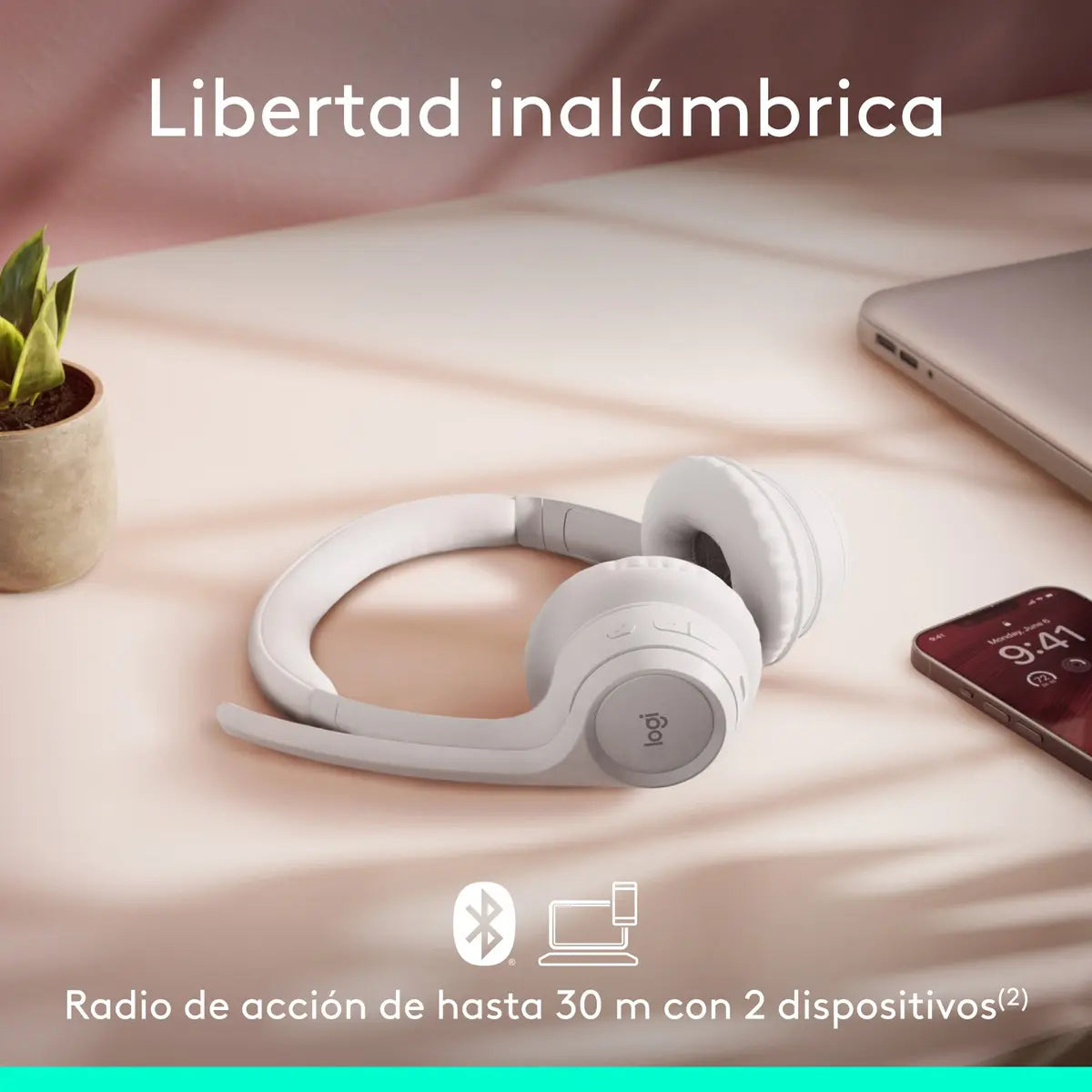 Audífonos Inalámbricos Logitech Zone 300 Blanco