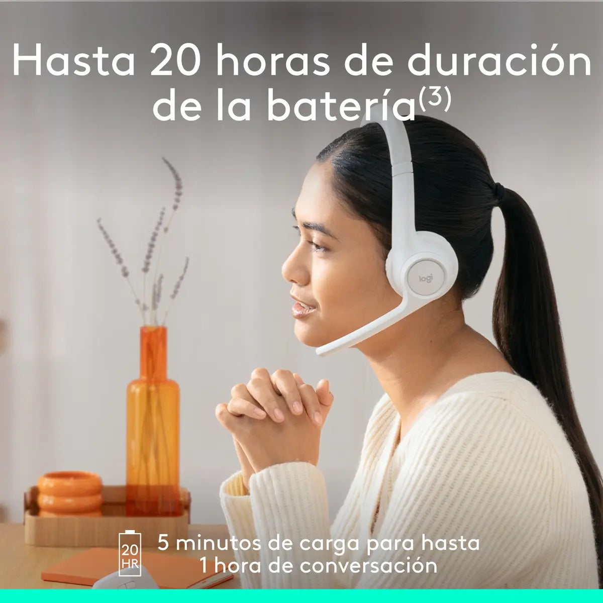 Audífonos Inalámbricos Logitech Zone 300 Blanco