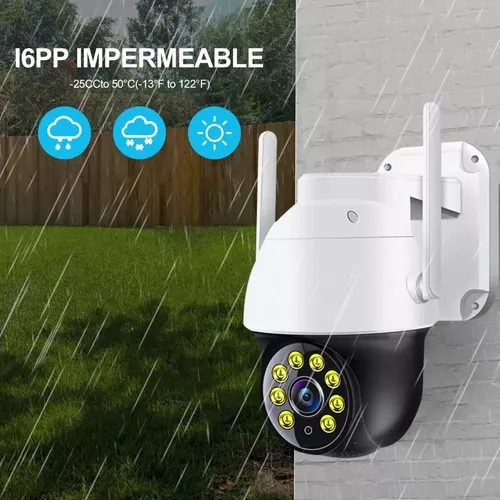 Camara Ip De Seguridad De Exterior Generico 2K Wifi Foco Camara 3Mp Q811 Blanco