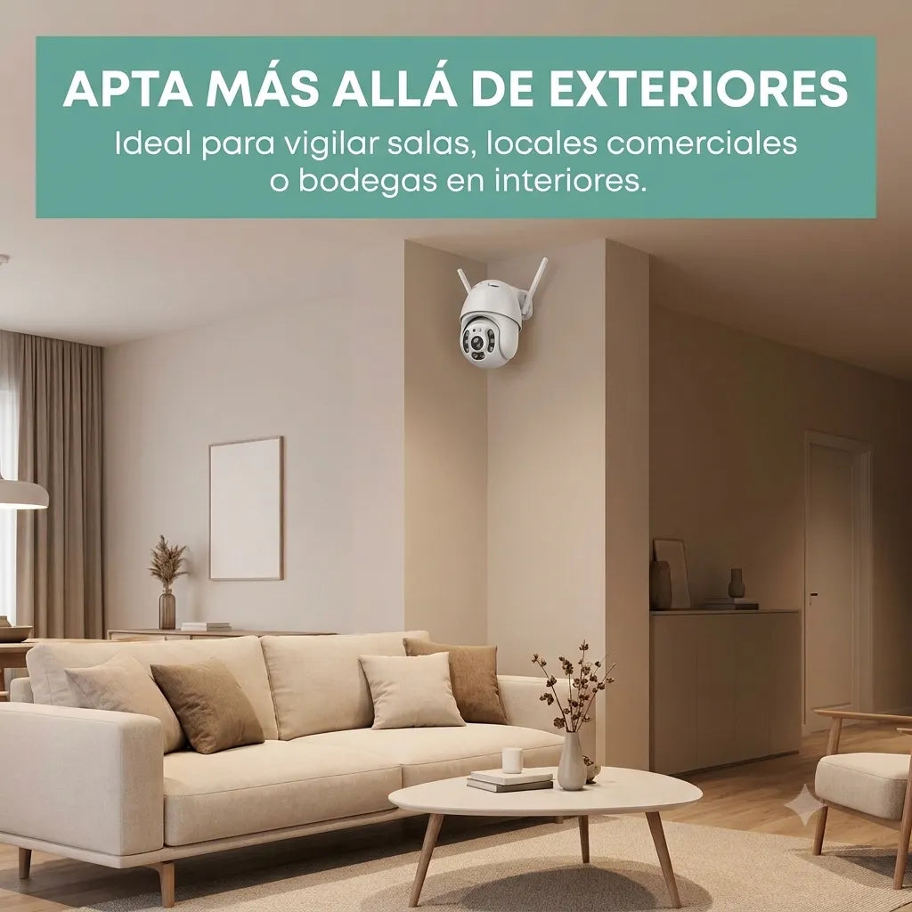 Cámara IP Inalámbrica Genérico Exterior IP66, Blanco