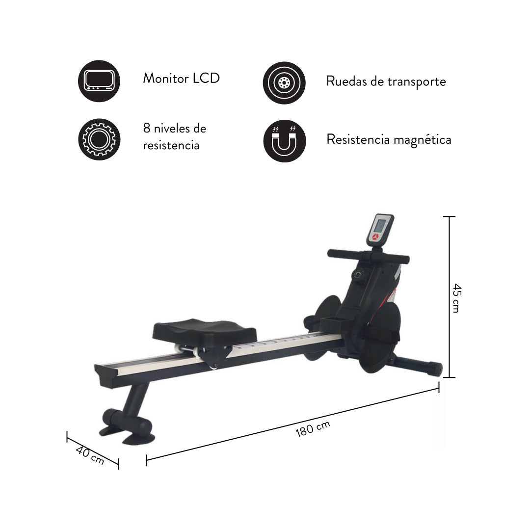 Remadora Magnetica Bogadora Ultimate Fitness B200