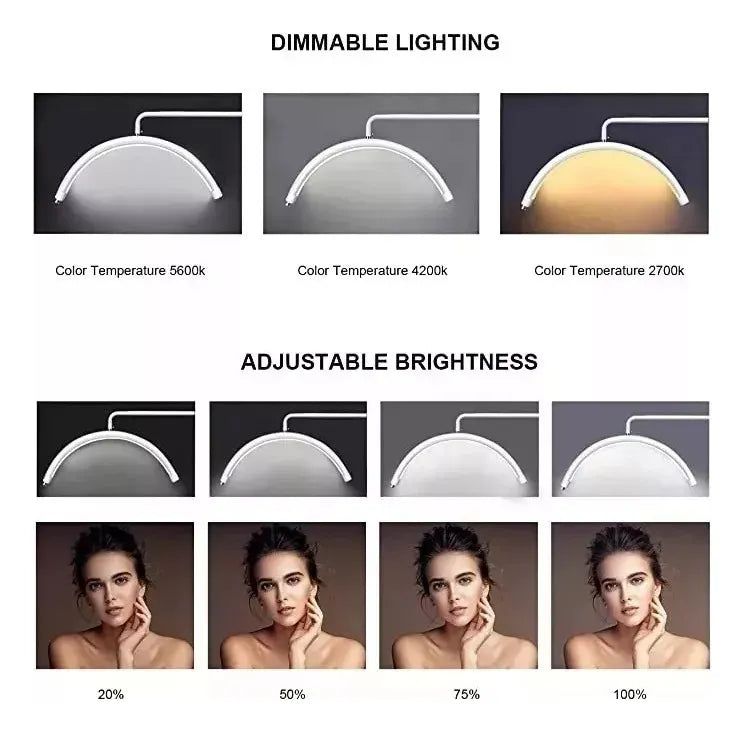 LAMPARA LED MOON LIGHT MEDIA LUNA GENERICO HD-M8X BLANCO