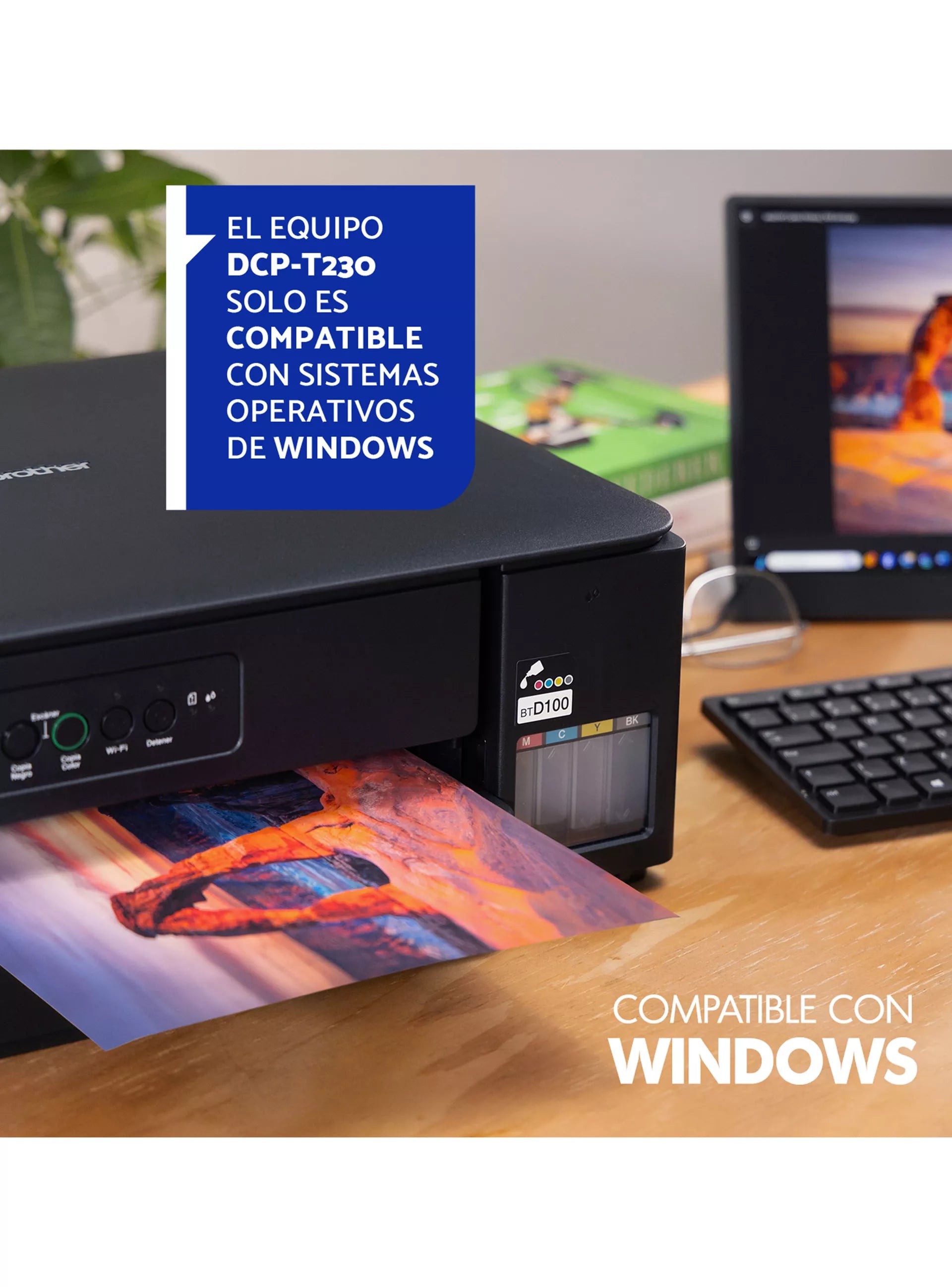 Impresora Multifuncional Brother DCP-T230 Negro