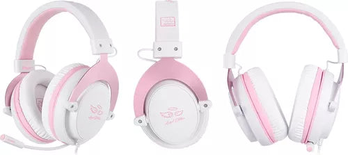 Audifonos Gamer Sades Mpower   Sa-723 Blanco /Rosado