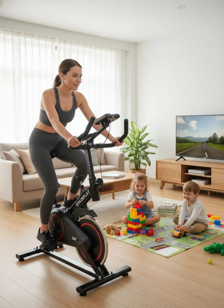 Bicicleta Estática Norplat S4K Spin Bike, Negro