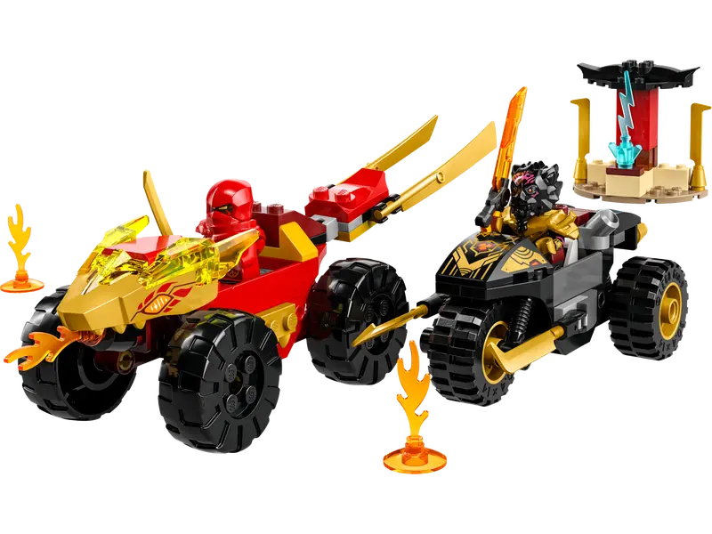 Batalla en Coche y Moto de Kai y Ras Lego 71789