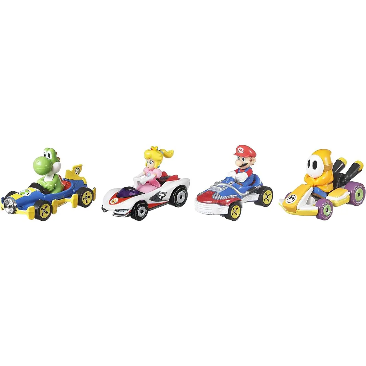 Pack 4 Vehiculos Yoshi Hotwheels Mario Kart