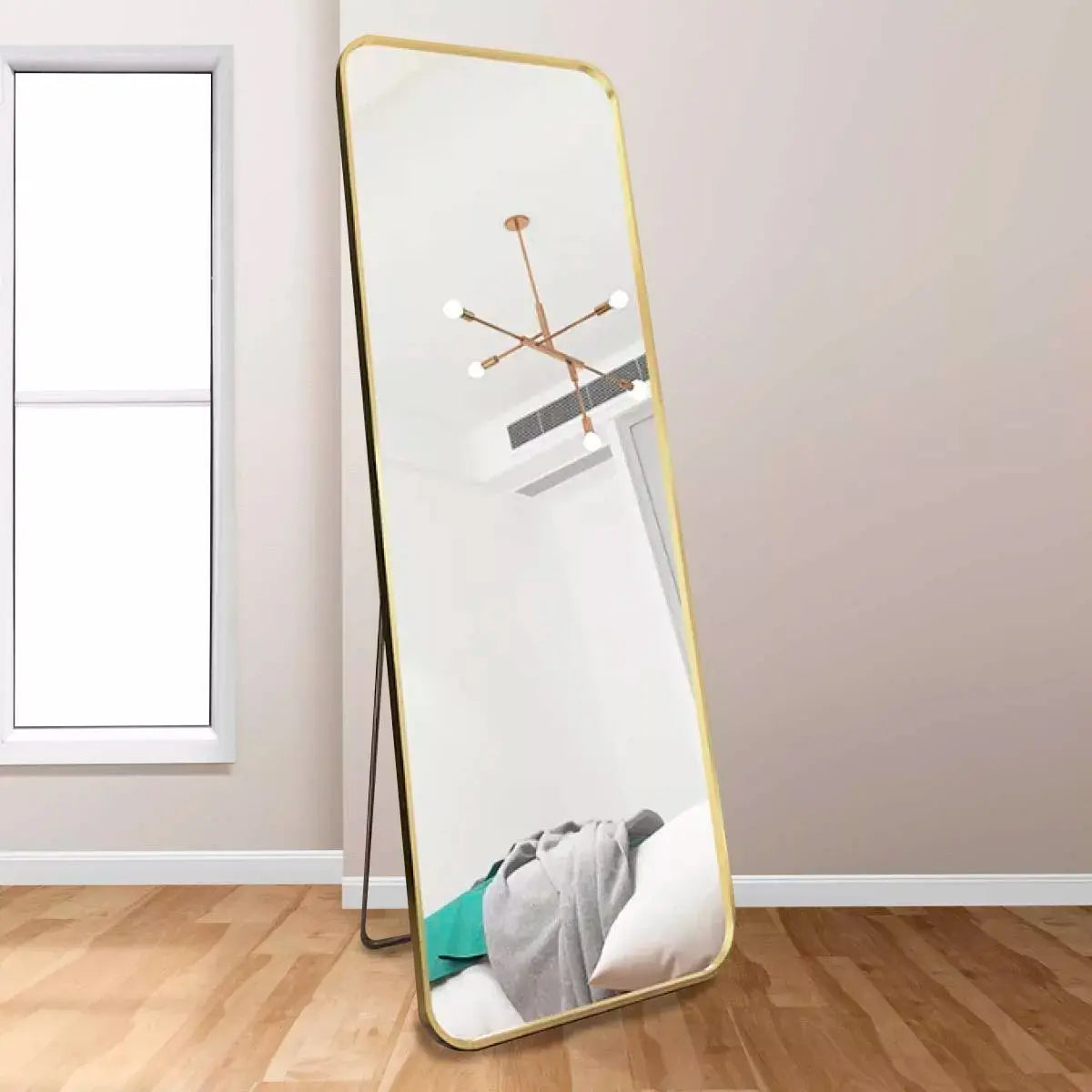 Espejo de cuerpo entero a piso o pared Gold LFM601 5A7 155x45 cm