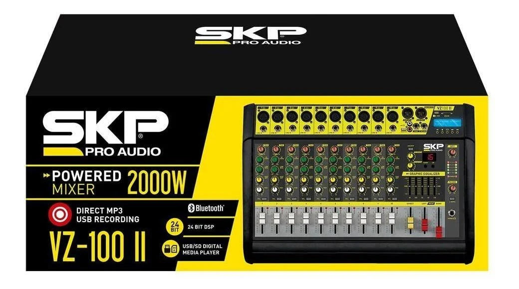 POWERED MIXER SKP PRO AUDIO VZ-100II NEGRO 2000W