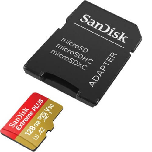 MICROSD SANDISK EXTREME A2 - SDSQXA1-128G-GN6MA 128GB - 160MB