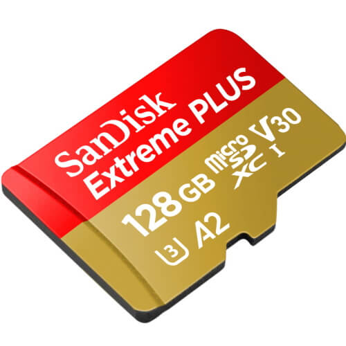 MICROSD SANDISK EXTREME A2 - SDSQXA1-128G-GN6MA 128GB - 160MB