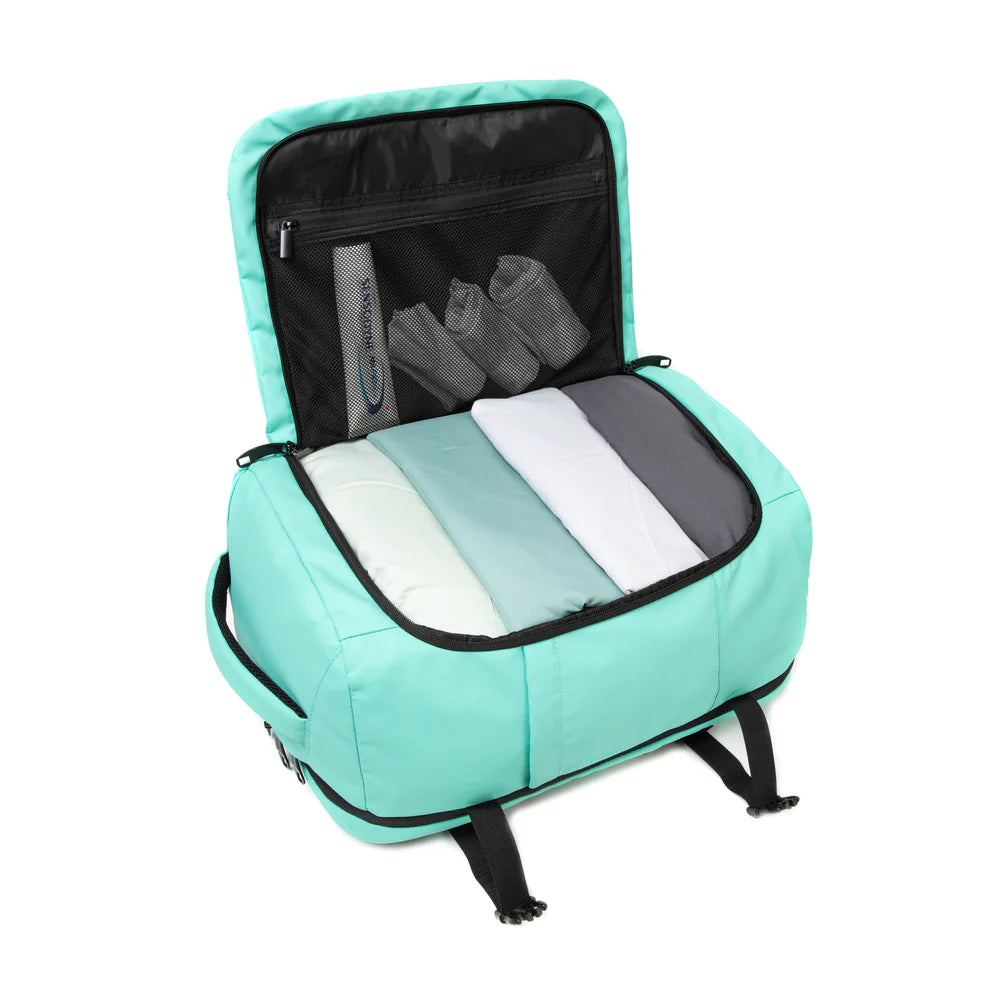 Mochila Travel  Aqua Kippi Repelente Al Agua Verde Agua 33 L