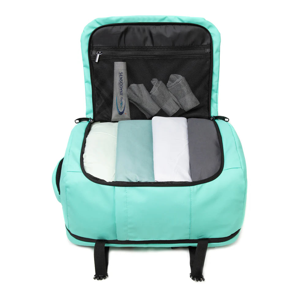 Mochila Travel  Aqua Kippi Repelente Al Agua Verde Agua 33 L
