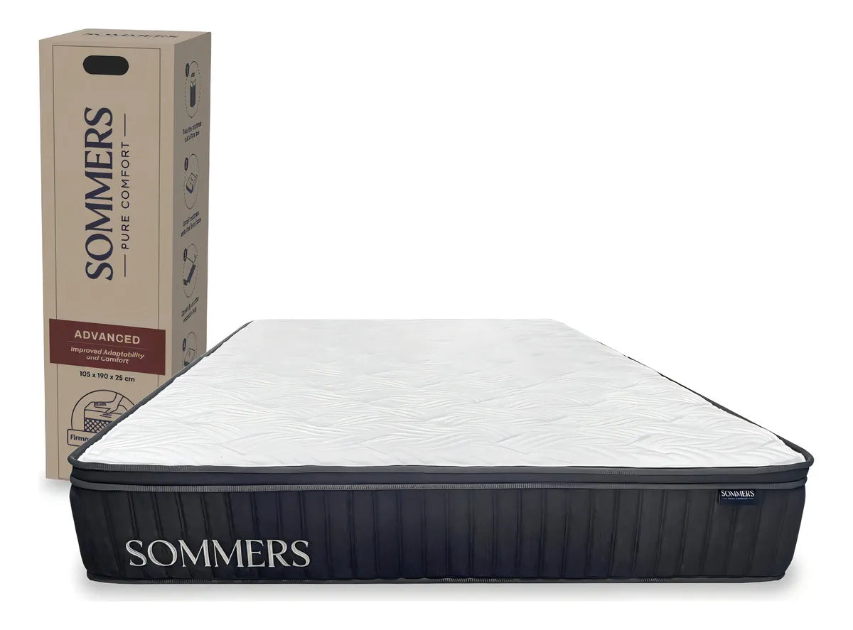 Colchón 2 Plazas Comprimido Sommers Advanced Blanco 150x190c25cm