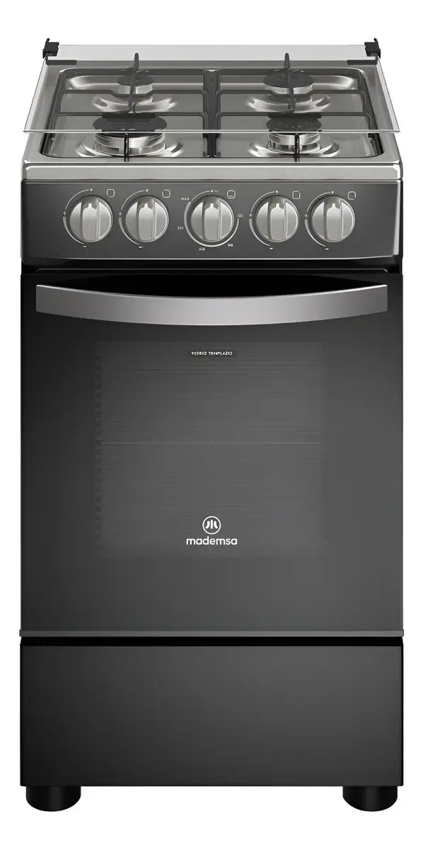Cocina a Gas 4 Platos MADEMSA FM4LP, Negro