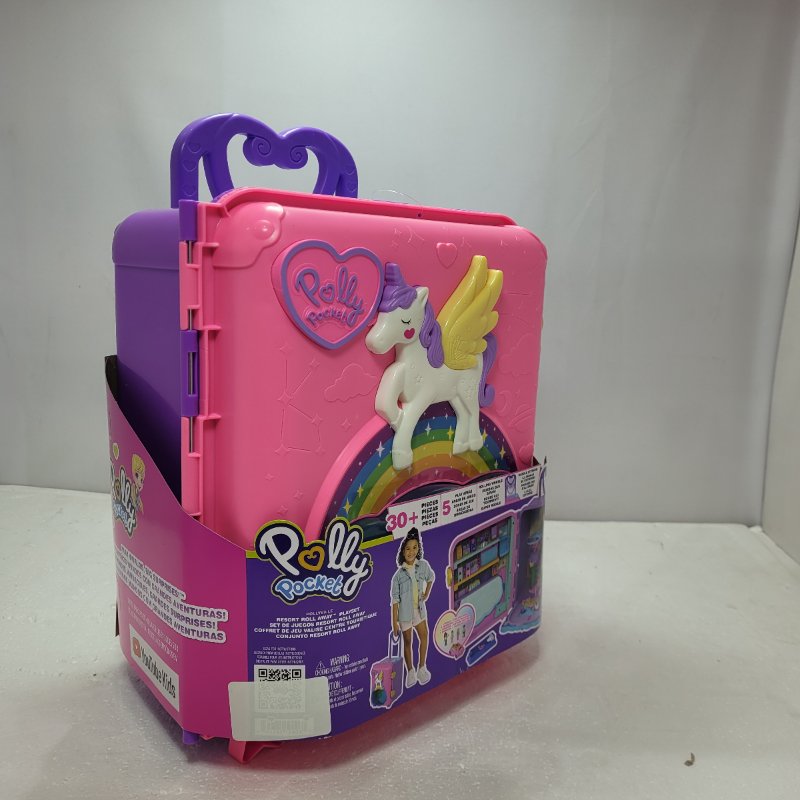 SET DE JUEGO POLLYVILLE RESORT ROLL AWAY TOYS HKV43-9564 ROSADO NIÑA