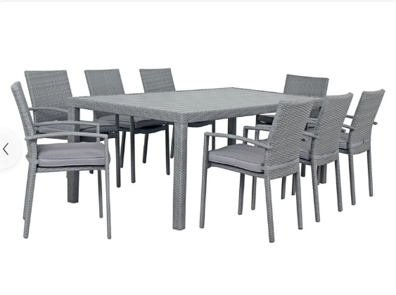 Mesa de comedor extensible attimo flinn gris