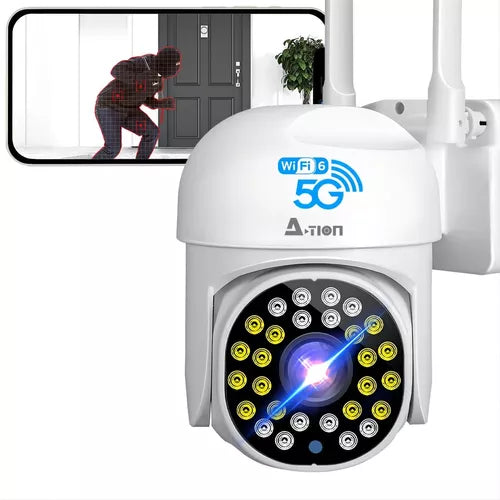 Pack Camara Exterior Ation 360° Wifi  28 Leds Hd 2 Unidad