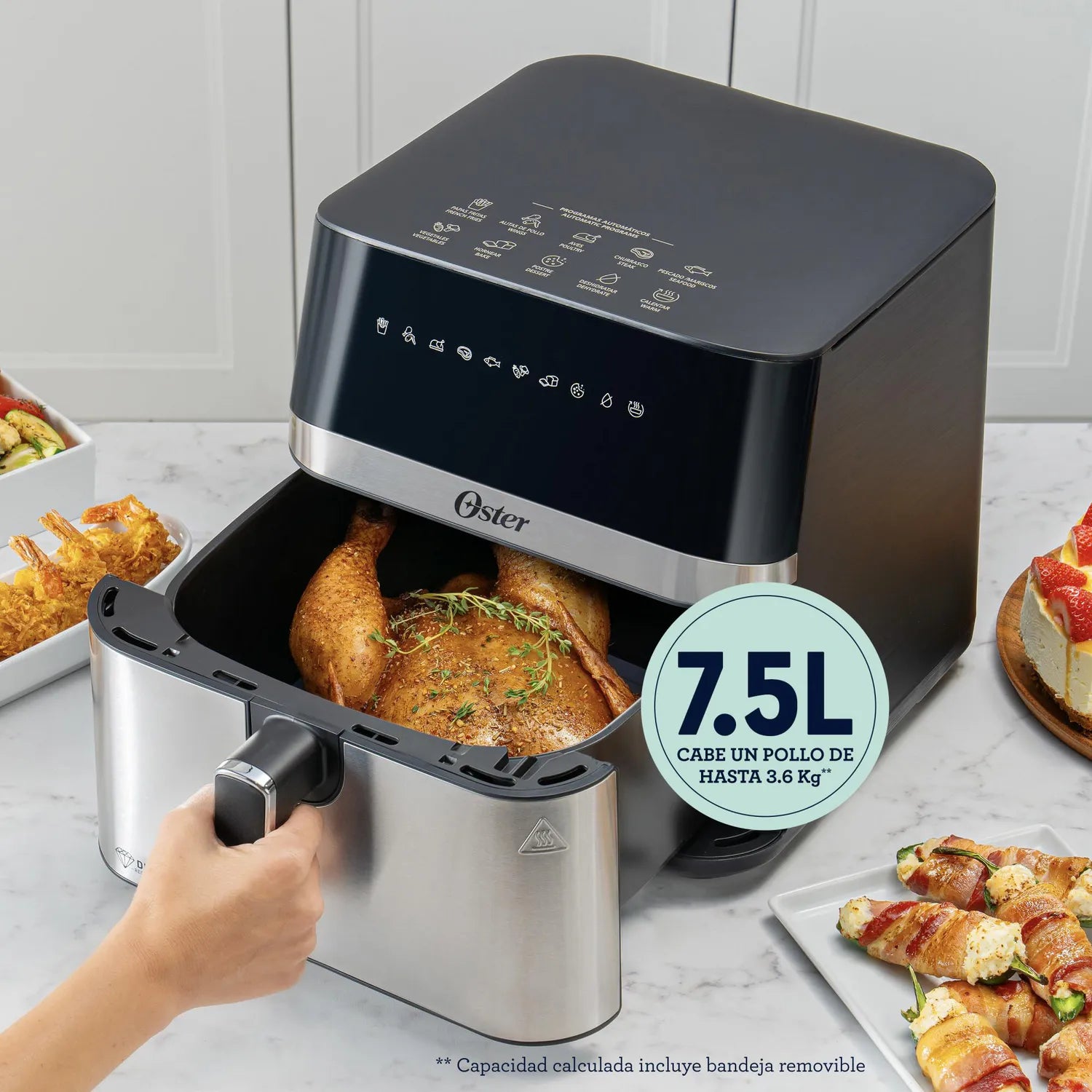 Freidora de Aire Digital Oster 7.5L Negra