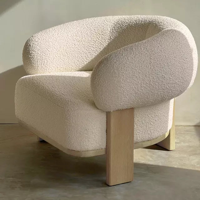Sofá Poltrona Santu Home Deco Sherpa Sessel Crema