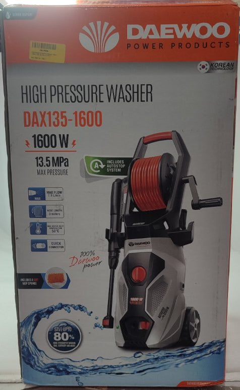 Hidrolavadora De Alta Presion 135bar Daewoo Dax135-1600 Gris