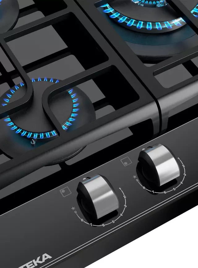 Cocina Encimera a Gas Teka GZC75330 XBB LB 5 Quemadores con Cristal Templado
