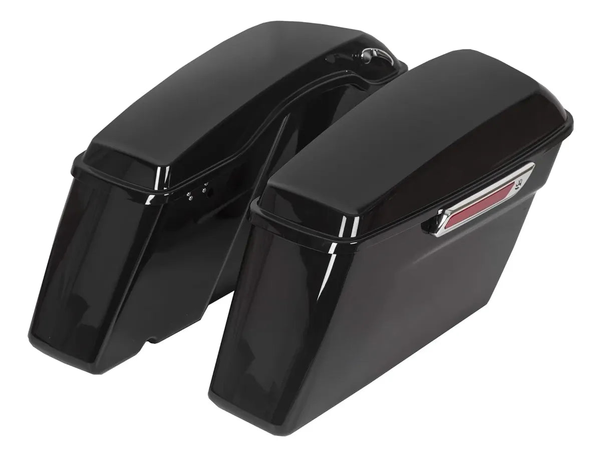Alforja Rígida con Tapa para Motocicleta Touring, Negro
