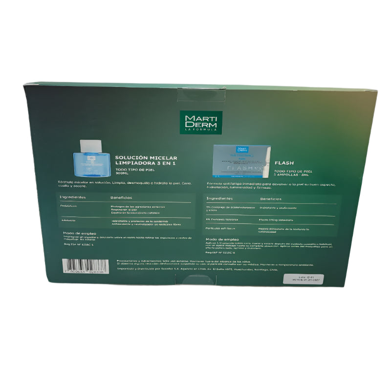 Pack Limpieza  Y Accion Anti-Fatiga Marti  Derm Smart Radiance